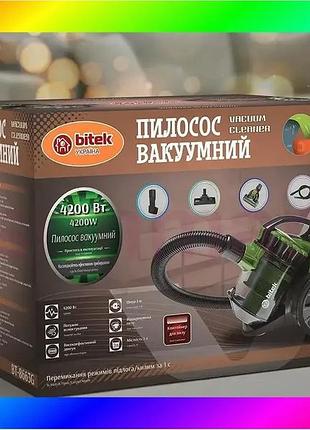 Bs пилосос вакуумний 4200вт best mix 3,0л bitek bt-8663g bas77/n