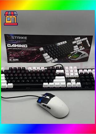 Bs комплект xstrike x-1011 best mix клавіатура + миша rgb usb bas77/n