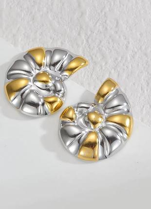 Серьги нержавеющая сталь stainless steel рамушки
