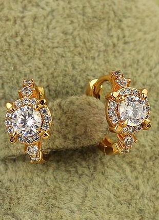 Сережки дитячі xuping jewelry маленький всесвіт 1,2 см золотисті