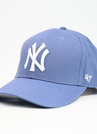 Бейсболка ny 022159-1 джинс+белый