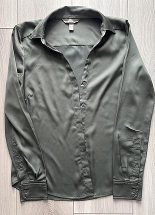 Темно-зелена блуза h&m