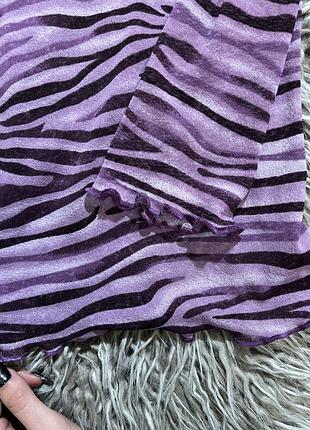 Фіолетовий лонгслів zebra print 6
