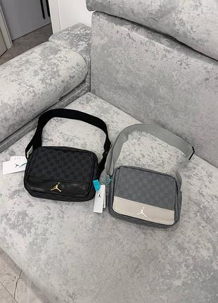 Сумка jordan 23 monogram через плечі сірий