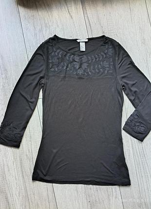 Тоненька жіноча кофточка h&m,  лонгслів з віскози розмір м