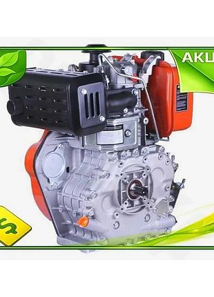 Двигун дизельний 188d tt agro moto з паливним баком і тнвд без електроклапана (з виходом валу під шліц, 25