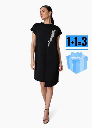 🥰 асиметрична сукня зі стразами zara без пояса