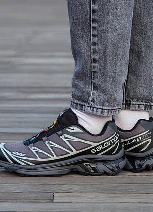 👟 кроссовки salomon xt-6 lab grey black white / наложка bs👟