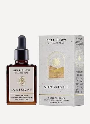 Краплі для автозасмаги self glow by james read sunbright tinted tan drops 30ml