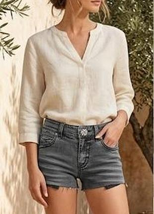 Шорти-міні  стрейч жіночі бренду "river island" зі стразами, uk 8, коттон+ еластан