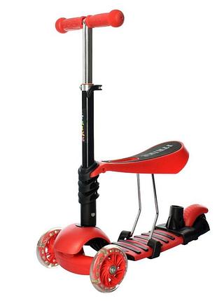 Уцінка! дитячий самокат jr 3-026-k(red)-uc maxi колеса зі світлом