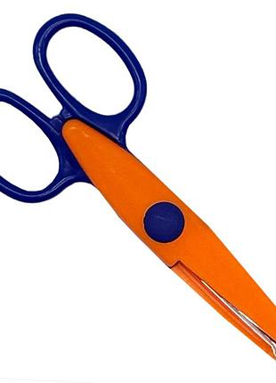 Ножницы детские "craft" 1606a(orange-blue) с фигурным лезвием