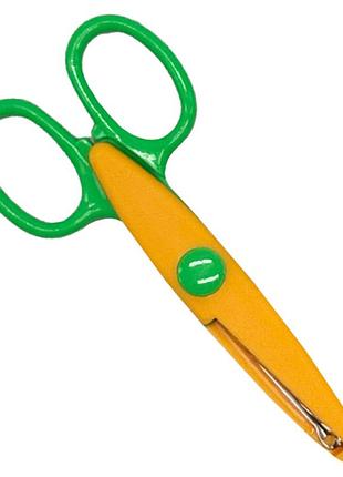 Ножницы детские "craft" 1606a(orange-green) с фигурным лезвием
