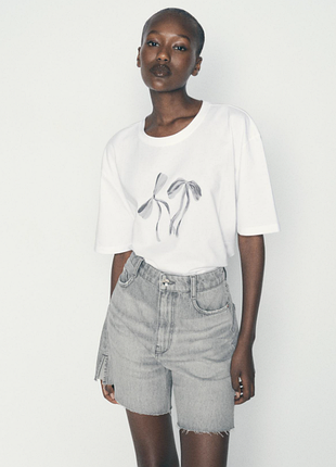 Шорты с высокой посадкой и разрезами zara