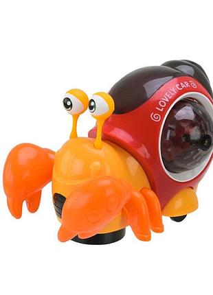 Уценка!!! детская интерактивная игрушка "краб" bambi pl-724-21(red)-uc музыка, песни