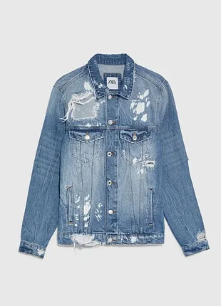 Джинсовая куртка, джинсовка, джинсовый кардиган от zara по бирке м