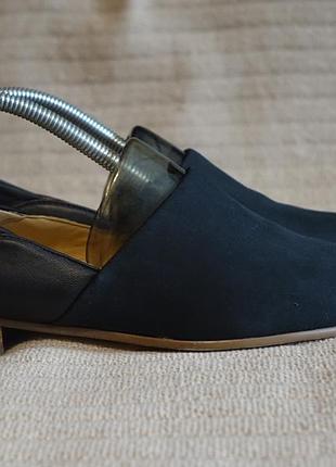 Стильные формальные кожаные лоферы-бабуши цвета маренго clarks plus cushion англия 5 р.( 24,2 см.)