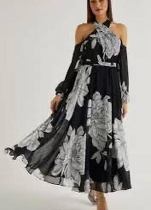 Макси-сукня et vous black flower maxi dress від відомого бренду et vous