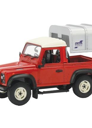 Уценка!!! автомодель внедорожник land rover defender 90 britains 42732b-uc красный, 1:32