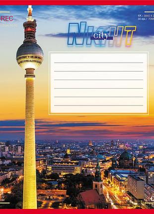 Зошит учнівський "вогні міста" 024-560145l-2 в лінію, 24 аркуші