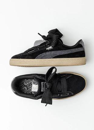 Жіночі замшеві кросівки puma suede heart safari (оригінал