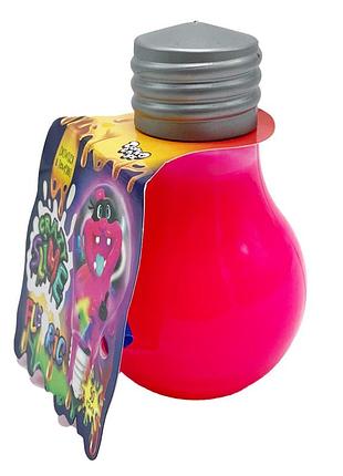 Вязкая масса лампочка fluoric "crazy slime" slm-07-01u светится в темноте розовый