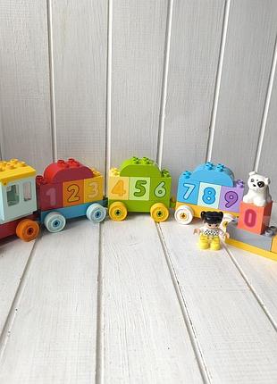 Конструктор лезвия лего дупло lego duplo поезд цифры фигурки поезда