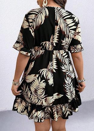 🥰 сукня в листковий принт shein 5xl