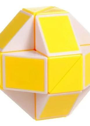 Змейка рубика бело-желтая smart cube sct405 в коробке