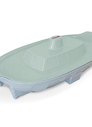 Детская песочница корабль 03355/7, 140×72×40 см, с крышкой