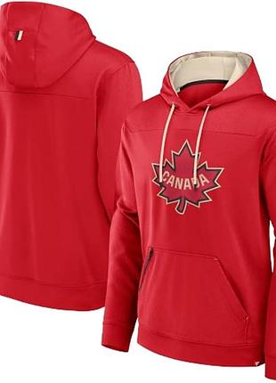 Худи сборная канады fanatics men's team canada nhl 4 nations face-off defender poly-fleece pullover hoodie - red (ca/us, alpha, x-large, regular,