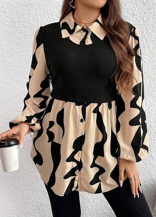 🥰 блуза в абсолютний принт shein 4xl