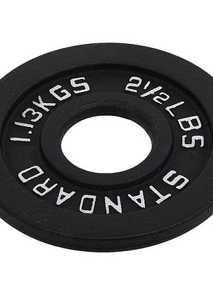 Диск 1,13 кг олімпійський сталевий пофарбований standard sc-80103-2_5lb 50мм