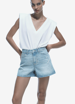 Шорты с подертостями zara
