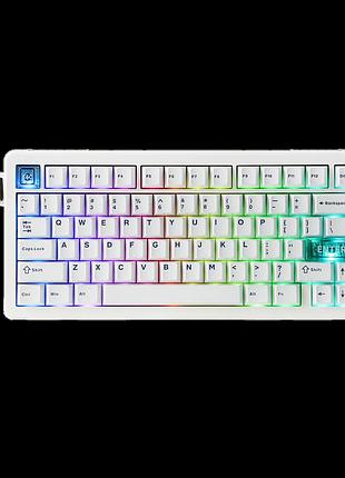 Игровая клавиатура cidoo qk75 / tri-mode / батарея 4000 mah / rgb / hot-swap / white / белый