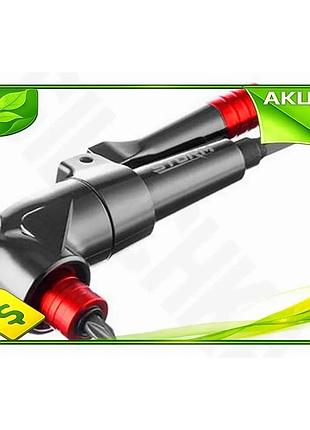 Ve угловая насадка для дрели new version и шуруповерта intertool 57нм универсальный редуктор для завин n6w_ver
