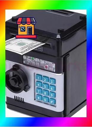 Bs копилка сейф, детский best mix банкомат с кодовым замком number bank (черный) bas77/n