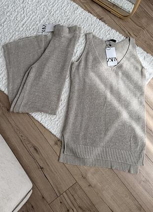 Новий льняний літній костюм zara