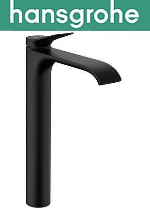 Смеситель hansgrohe (art 75042670) для раковины однорычажный без сливной гарнитурой, vivenis 250, чёрный мат