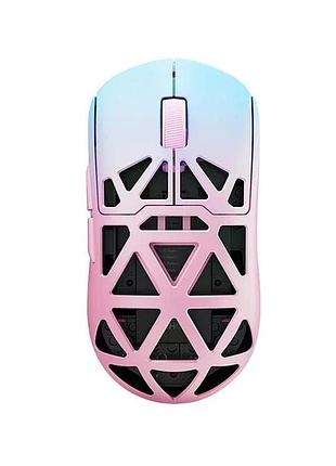 Игровая беспроводная мышь с магнием mchose ax5 v2 / bluetooth / 2.4g / pixart paw3950 / 8k / 42000dpi / pink blue / розово синяя