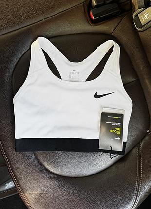 Новий спортивний топ жіночий білий nike swoosh bra