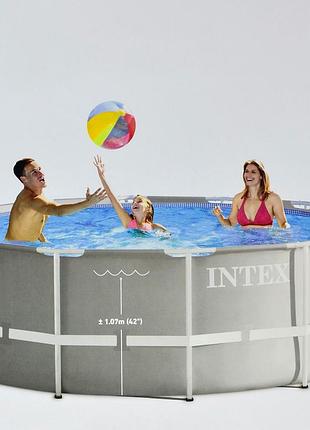 Бассейн каркасный 26718 fr intex 366х122 см, фильтр-насос, лестница, от 6-ти лет, 10685л