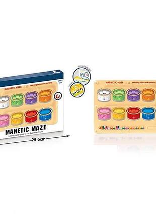 Магнитная игра детская hd 144 a-1 - 8 ячеек для шариков, магнитный стилус