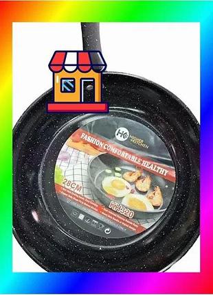 Bs сковорідка антипригарна мармурове best mix покриття (28 см.) higher kitchen нк-320 bas77/n