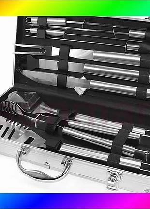 Bs набір для мангалу best mix 43х21х8см bbq tools set al-10 bas77/n