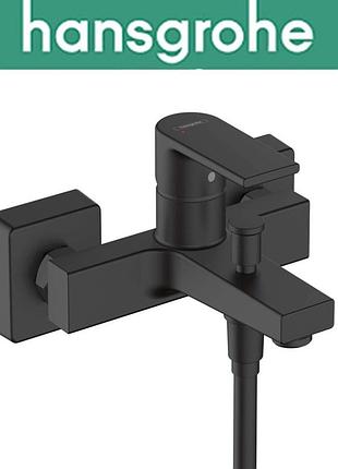 Смеситель hansgrohe (art 71450670) для ванны однорычажный с наружной установкой vernis shape, чёрный матовый