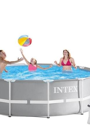 Басейн каркасний 26716 np intex сходи, насос-фільтр