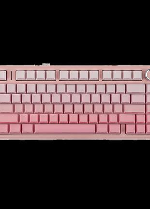 Клавиатура механическая беспроводная aula f75 с rgb и поддержкой hot swap pink