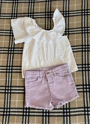 Шортики з необробленим низом primark для дівчинки 3/4 роки