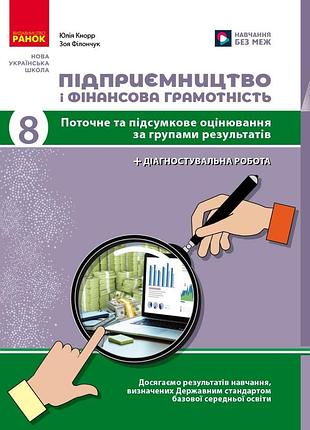Предприятие и финансовое грамотность. 8 клас. текущий и итоговый контроль за группами результатов